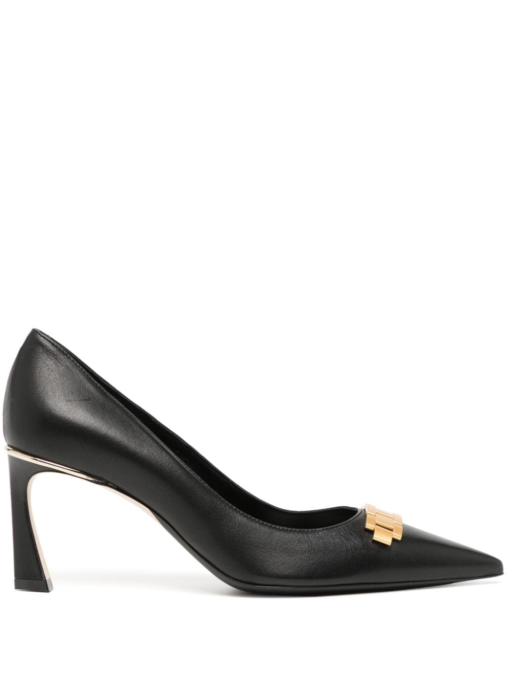 Victoria Beckham chain-detail leather pumps - Black von Victoria Beckham