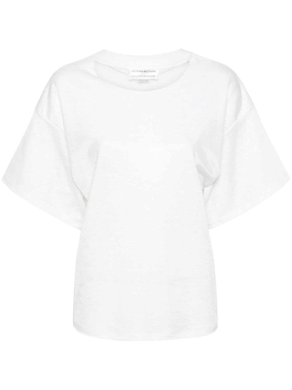 Victoria Beckham cut-out detail T-shirt - White von Victoria Beckham