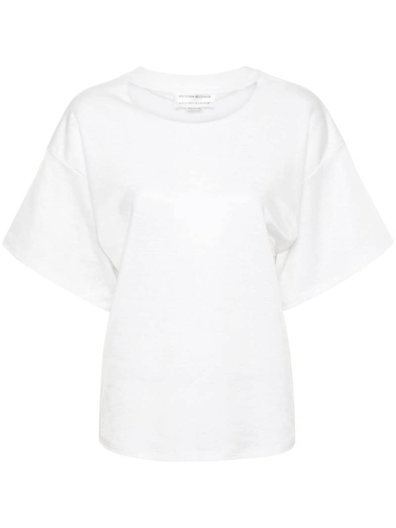 Victoria Beckham cut-out detail T-shirt - White von Victoria Beckham