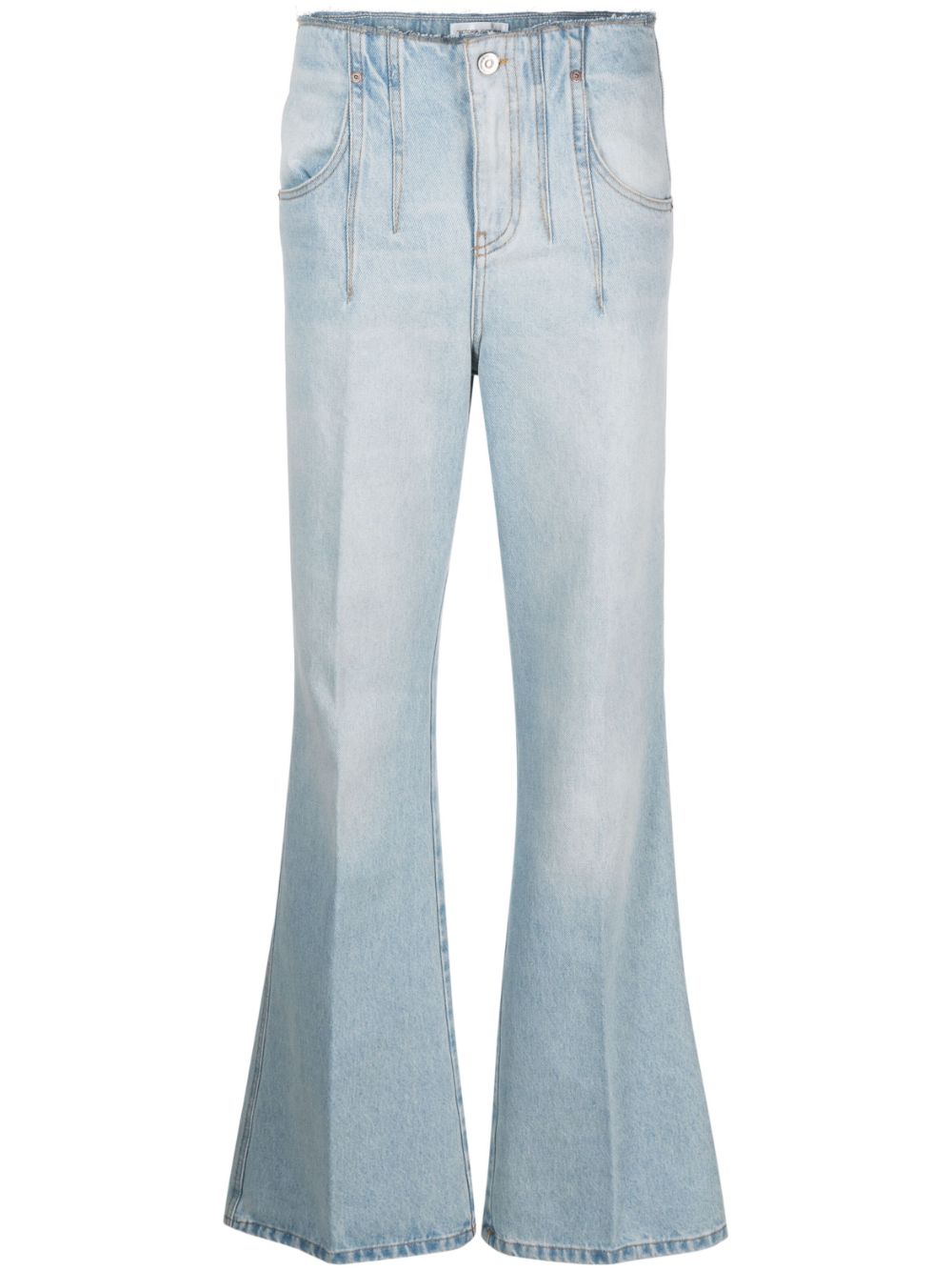 Victoria Beckham distressed flared jeans - Blue von Victoria Beckham