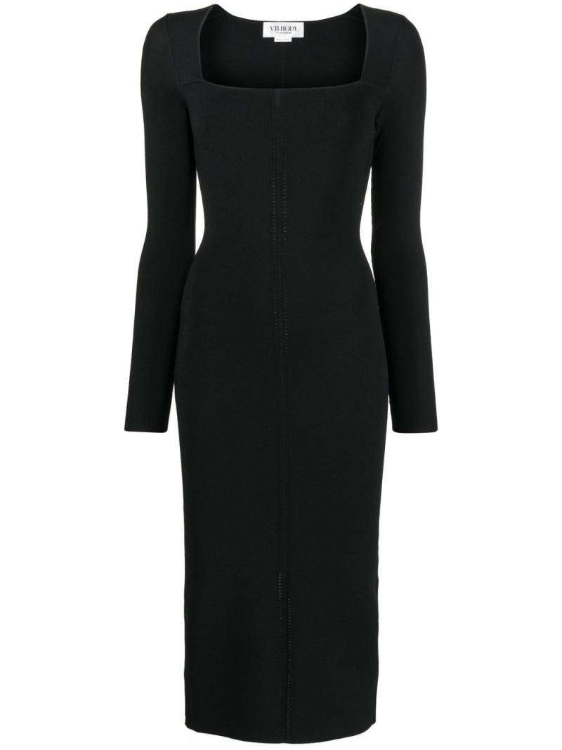 Victoria Beckham fitted square-neck dress - Black von Victoria Beckham