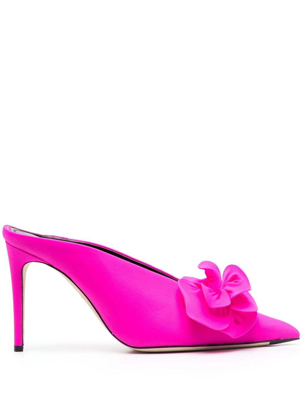 Victoria Beckham floral-applique detail 100mm mules - Pink von Victoria Beckham