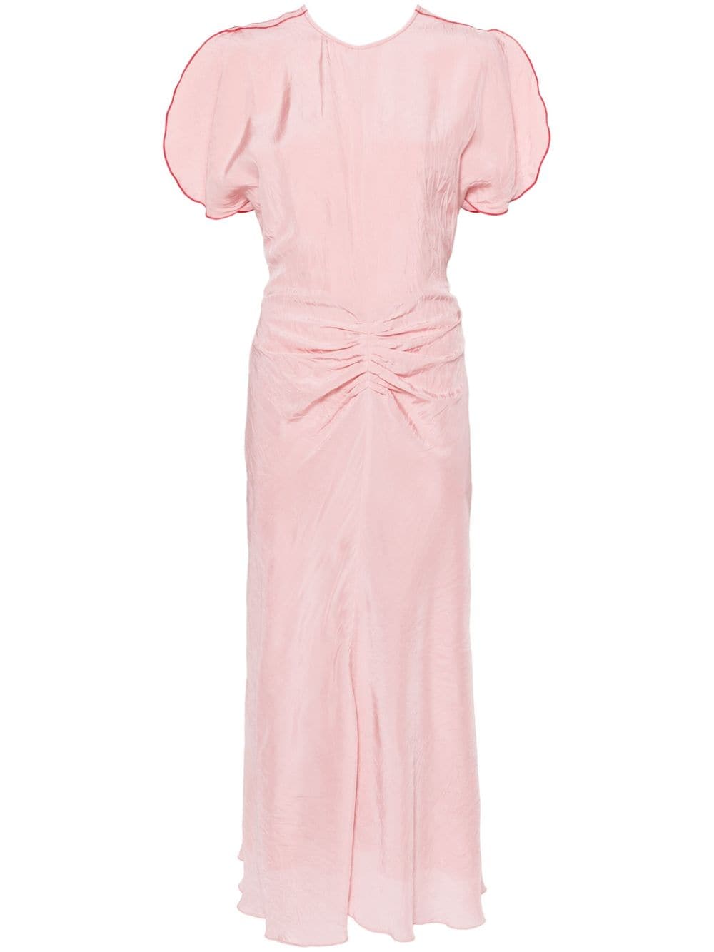 Victoria Beckham gathered midi dress - Pink von Victoria Beckham