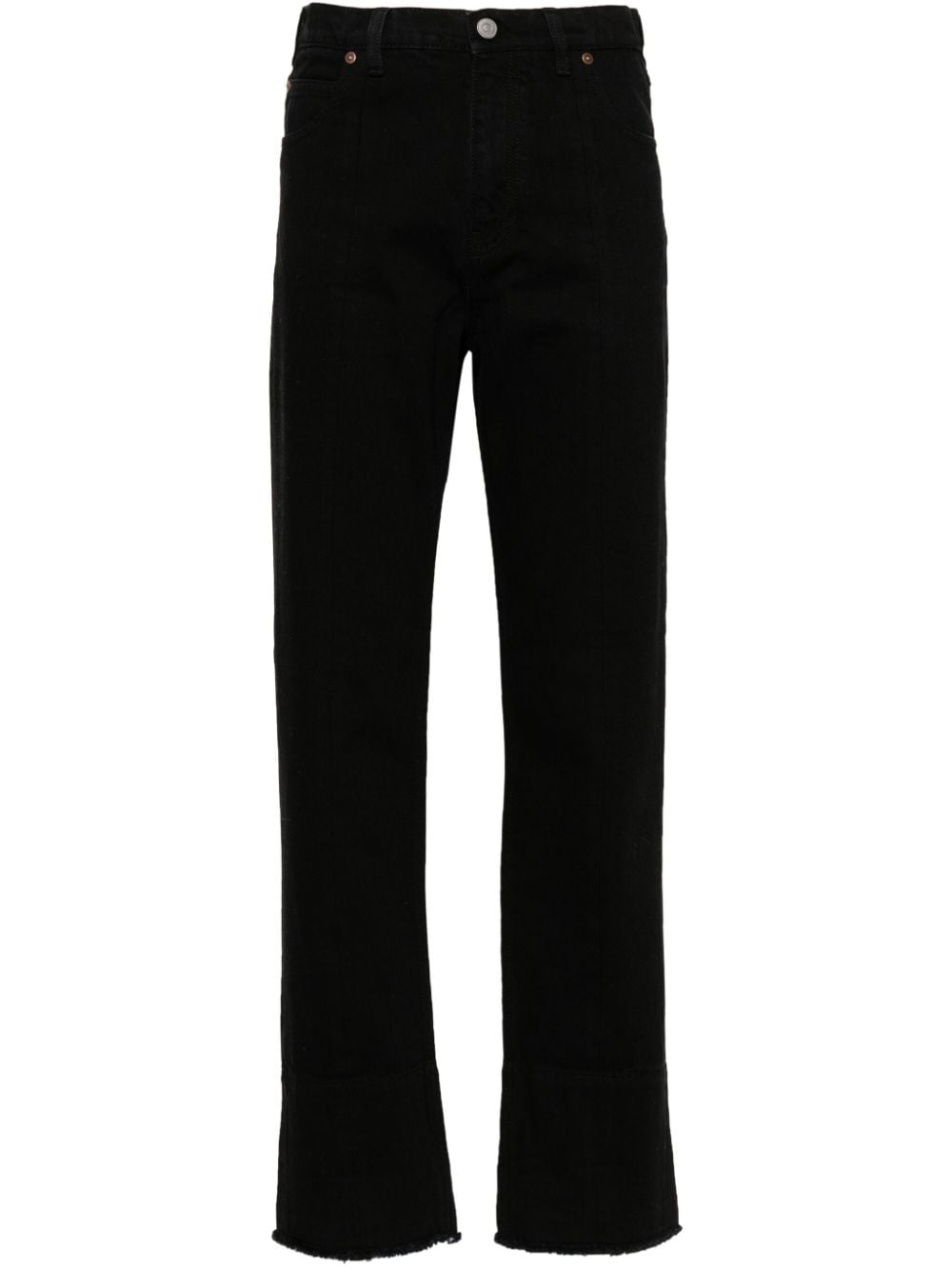 Victoria Beckham high-waist straight-leg jeans - Black von Victoria Beckham