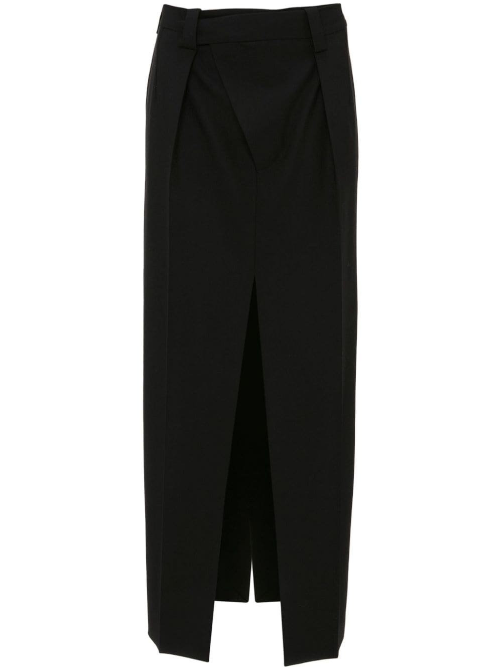 Victoria Beckham high-waisted midi skirt - Black von Victoria Beckham