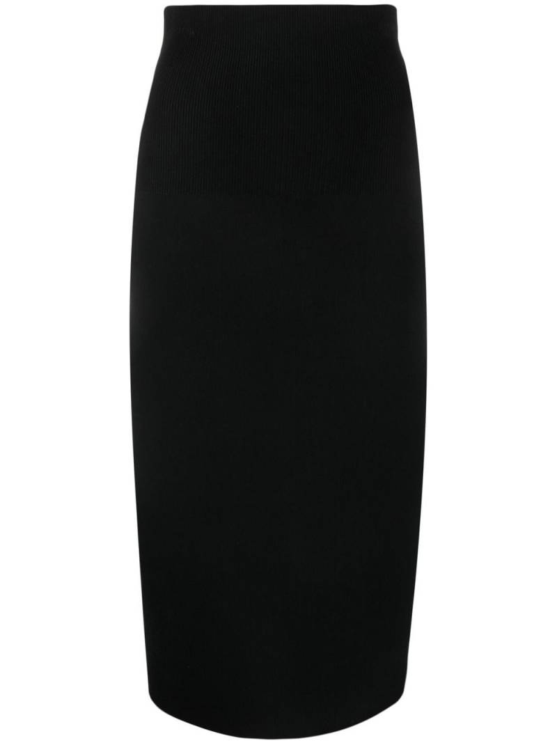 Victoria Beckham knitted midi pencil skirt - Black von Victoria Beckham