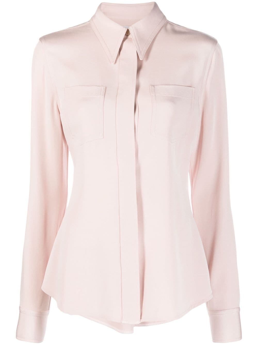 Victoria Beckham long-sleeve sheer shirt - Pink von Victoria Beckham