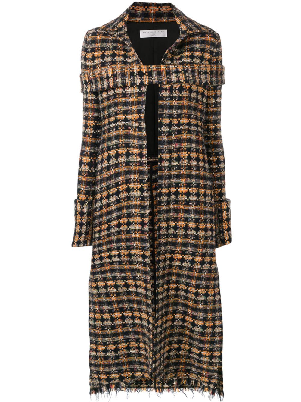 Victoria Beckham long tweed coat - Black von Victoria Beckham