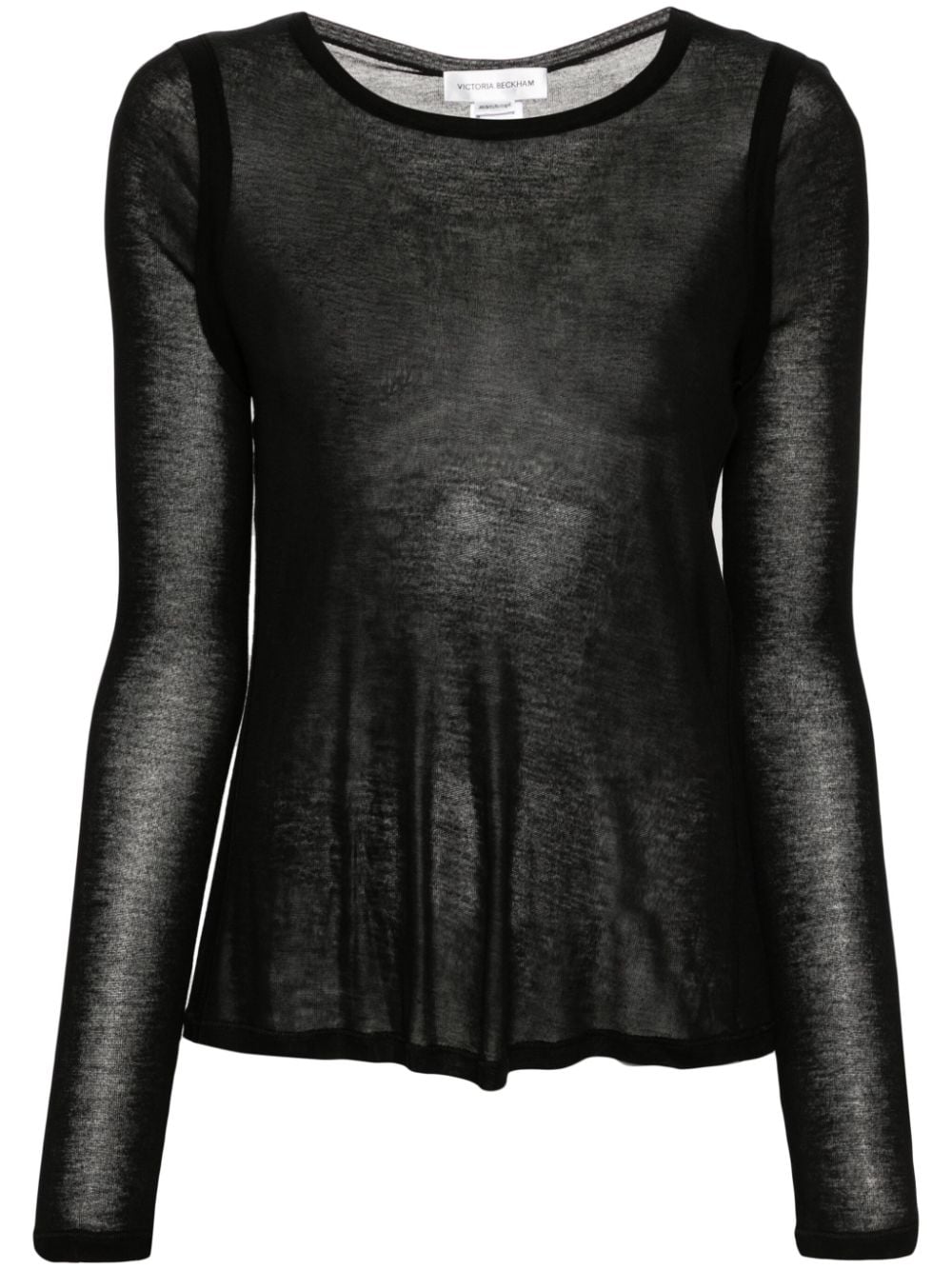 Victoria Beckham mélange lyocell T-shirt - Black von Victoria Beckham