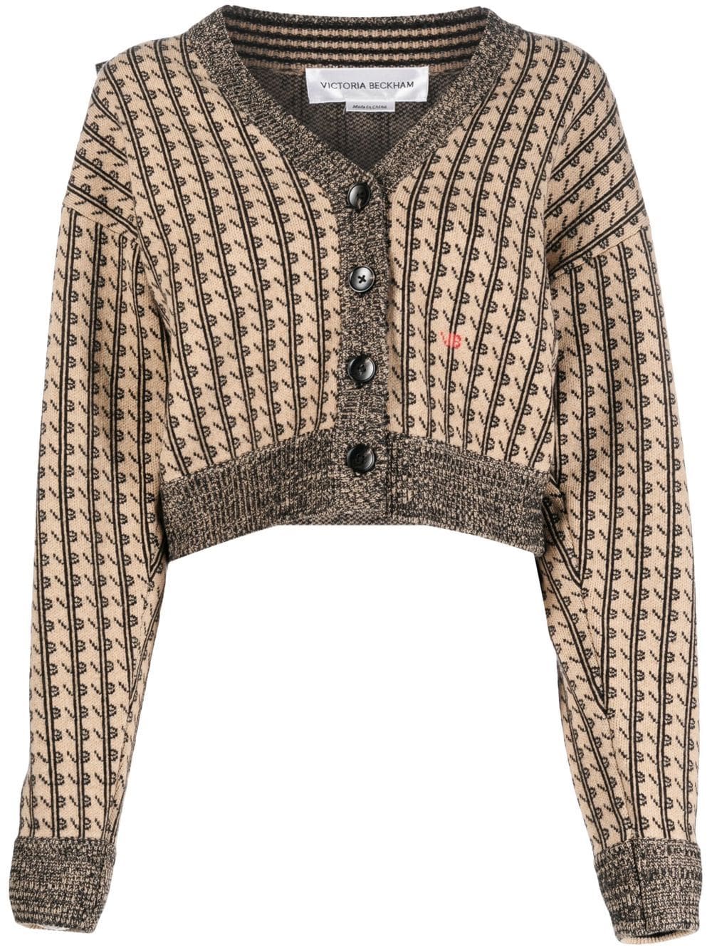 Victoria Beckham merino-wool knit cardigan - Brown von Victoria Beckham