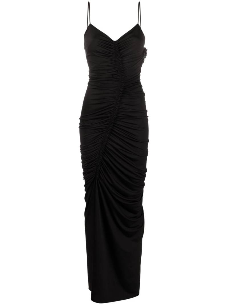 Victoria Beckham ruched maxi dress - Black von Victoria Beckham