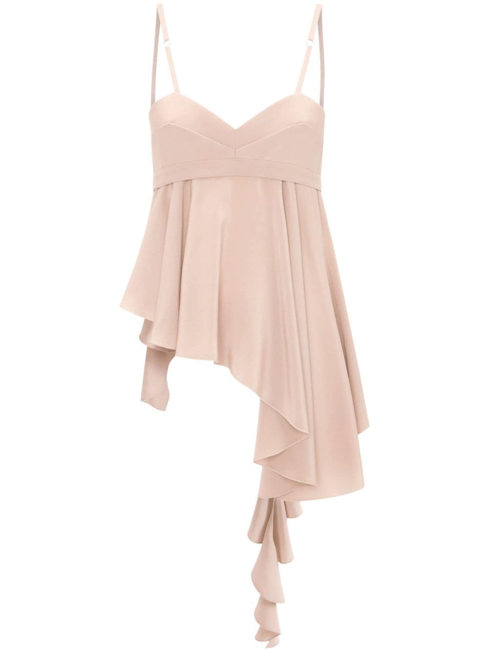 Victoria Beckham ruffle-detailing silk top - Neutrals von Victoria Beckham