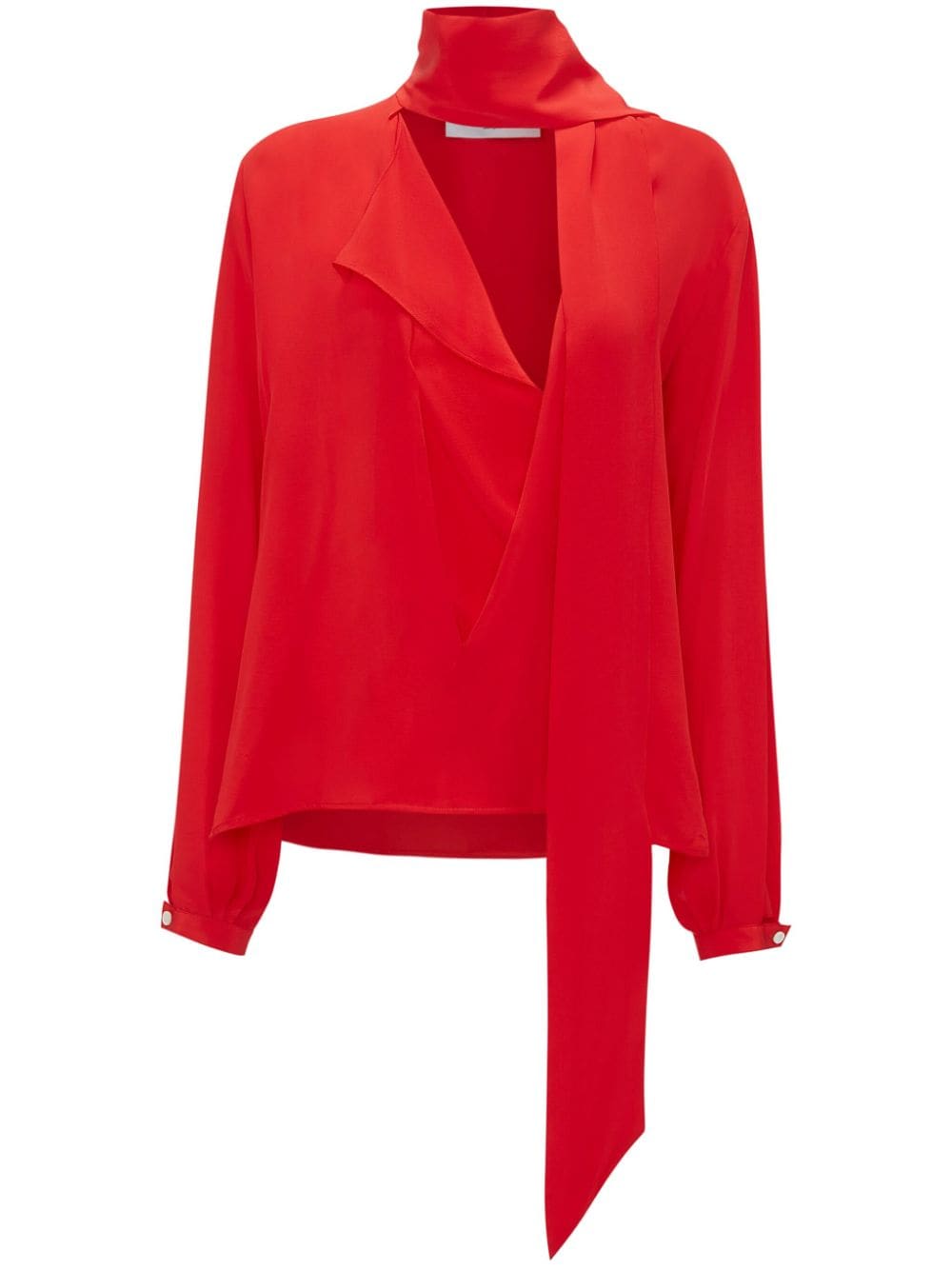 Victoria Beckham scarf-detail silk blouse - Red von Victoria Beckham