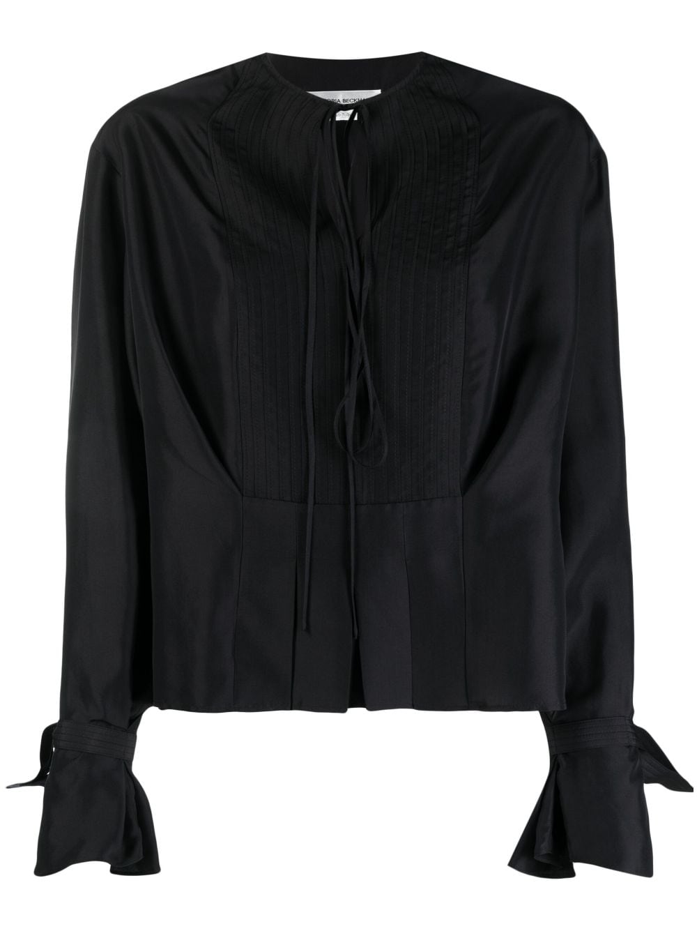 Victoria Beckham silk long-sleeve blouse - Black von Victoria Beckham