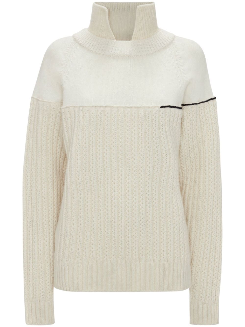 Victoria Beckham collar-detail wool jumper - White von Victoria Beckham