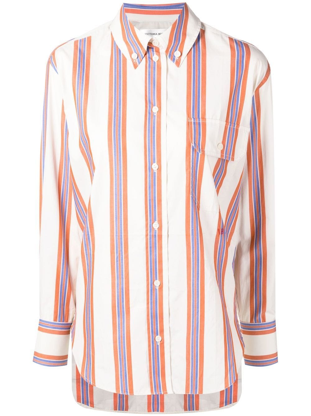 Victoria Beckham striped button-down shirt - Multicolour von Victoria Beckham