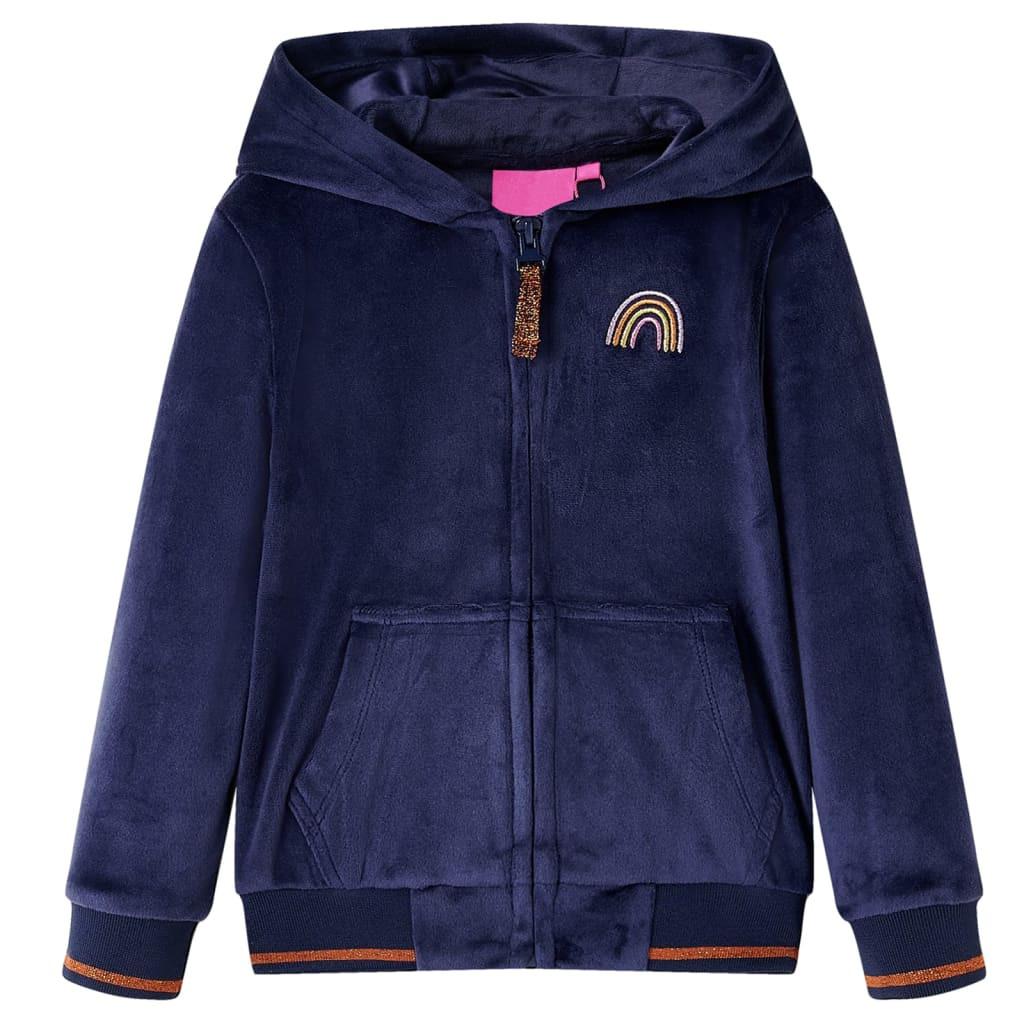 Kinder Kapuzenjacke Polyester Unisex Blau 104 von VidaXL