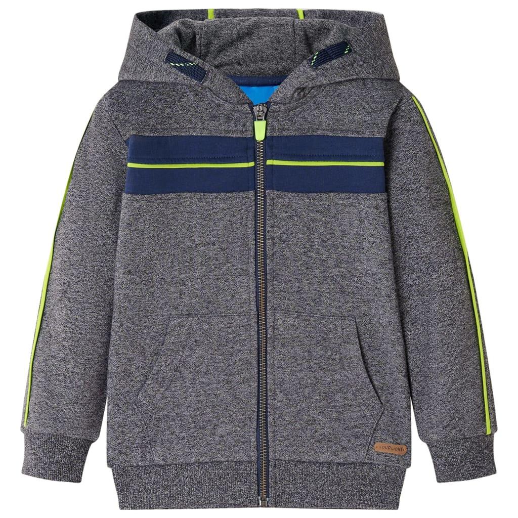 Kinder Kapuzenpullover Baumwolle Jungen Grau 104 von VidaXL