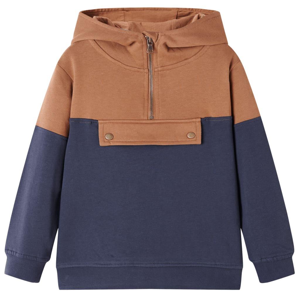 Kinder Kapuzenpullover Baumwolle Jungen Grau 140 von VidaXL