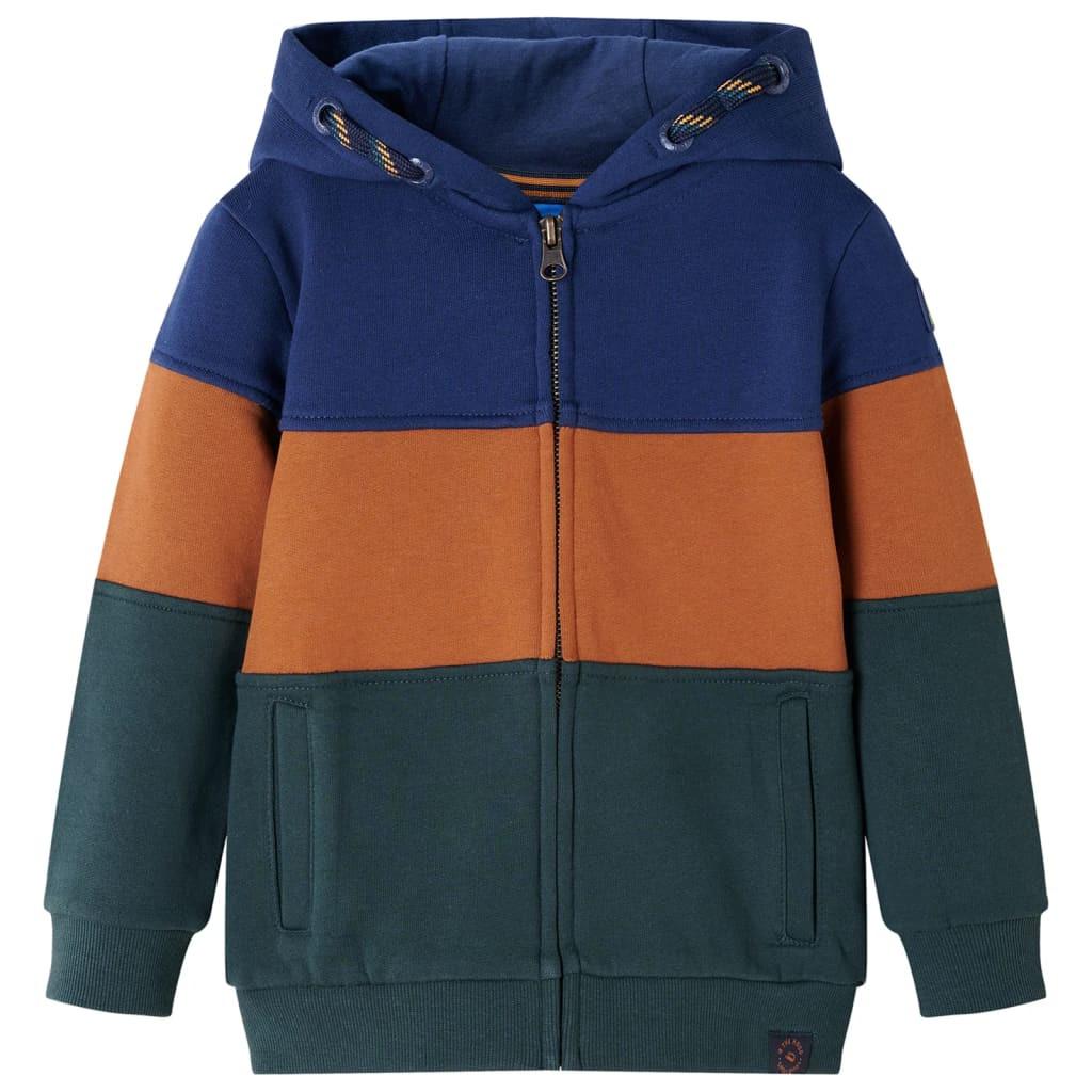 Kinder Kapuzenpullover Baumwolle Jungen Multicolor 128 von VidaXL