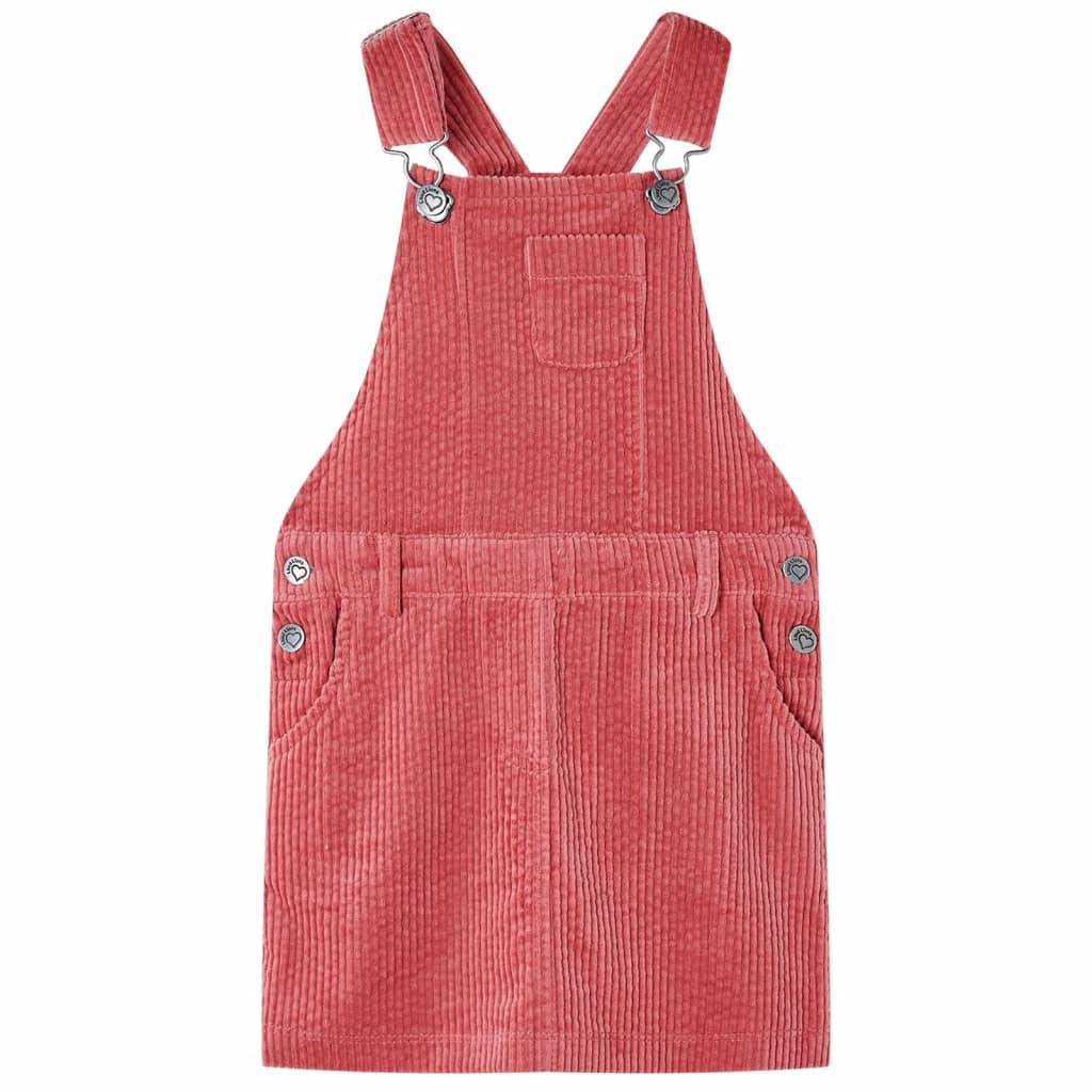 Kinder Latzkleid Baumwolle Mädchen Pink 116 von VidaXL