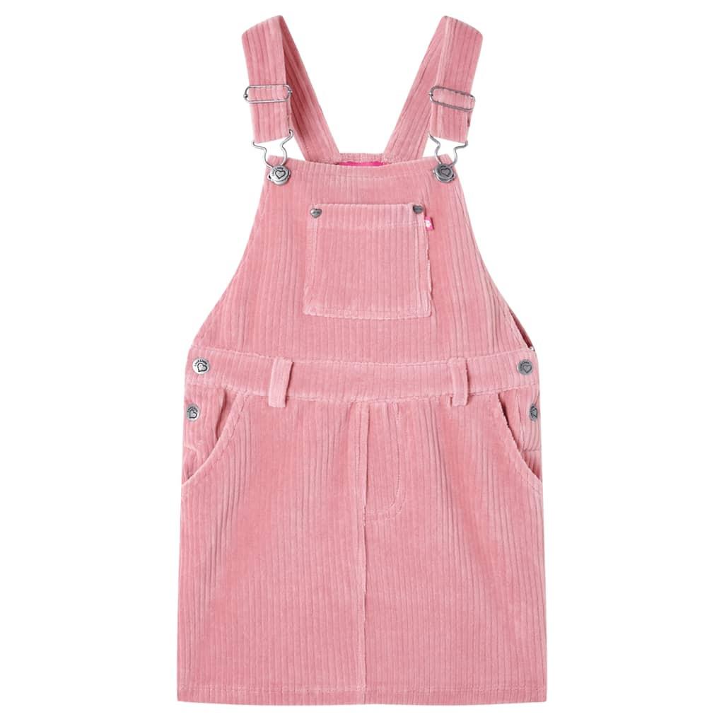 Kinder Latzkleid Baumwolle Mädchen Pink 140 von VidaXL