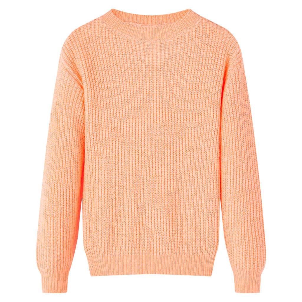 Kinder Pullover Acryl Mädchen Orange 104 von VidaXL