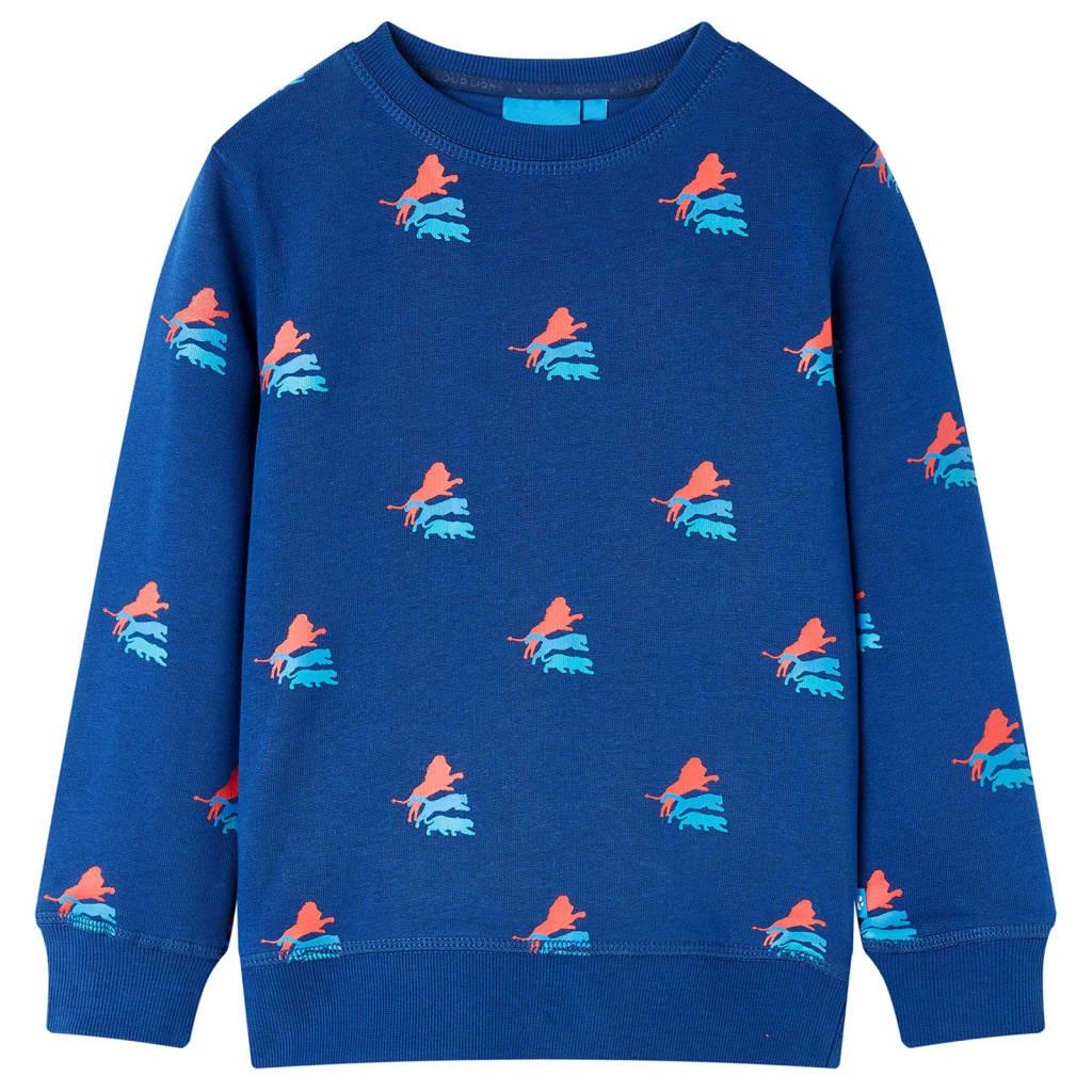 Kinder Sweatshirt Baumwolle Jungen Blau 140 von VidaXL