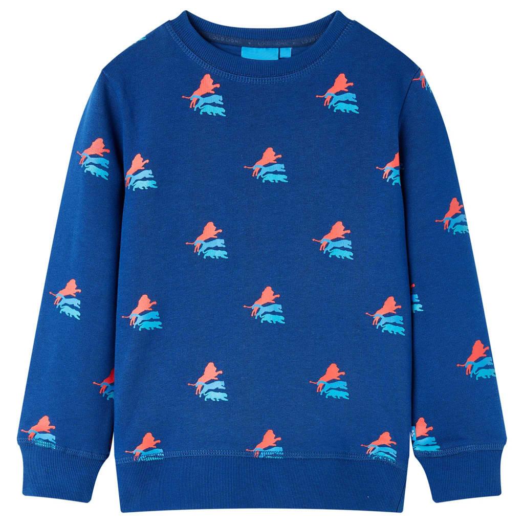 Kinder Sweatshirt Baumwolle Jungen Blau 92 von VidaXL