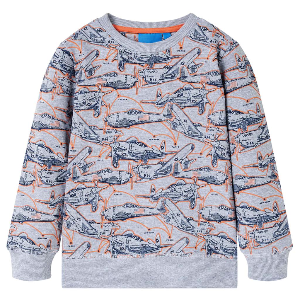 Kinder Sweatshirt Baumwolle Jungen Grau 140 von VidaXL