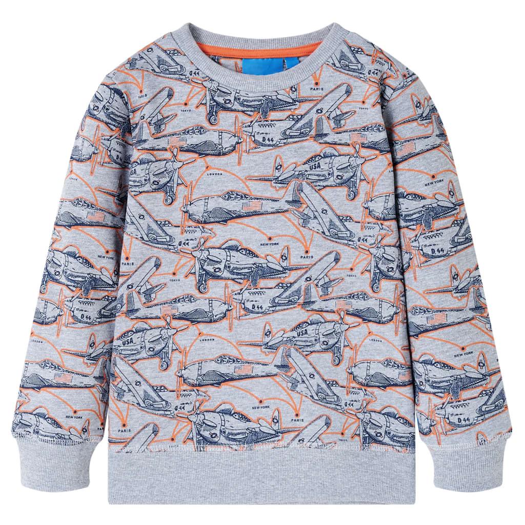 Kinder Sweatshirt Baumwolle Jungen Grau 92 von VidaXL