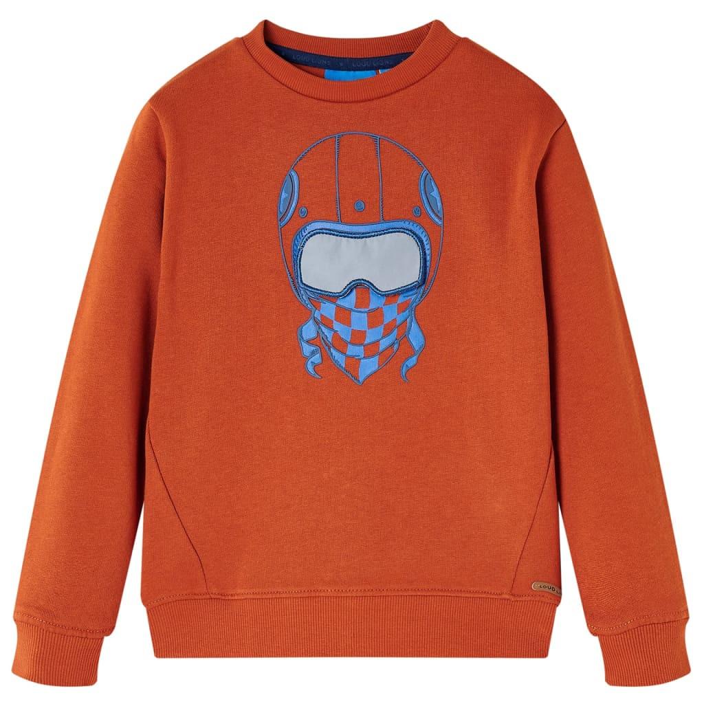 Kinder Sweatshirt Baumwolle Jungen Orange 92 von VidaXL