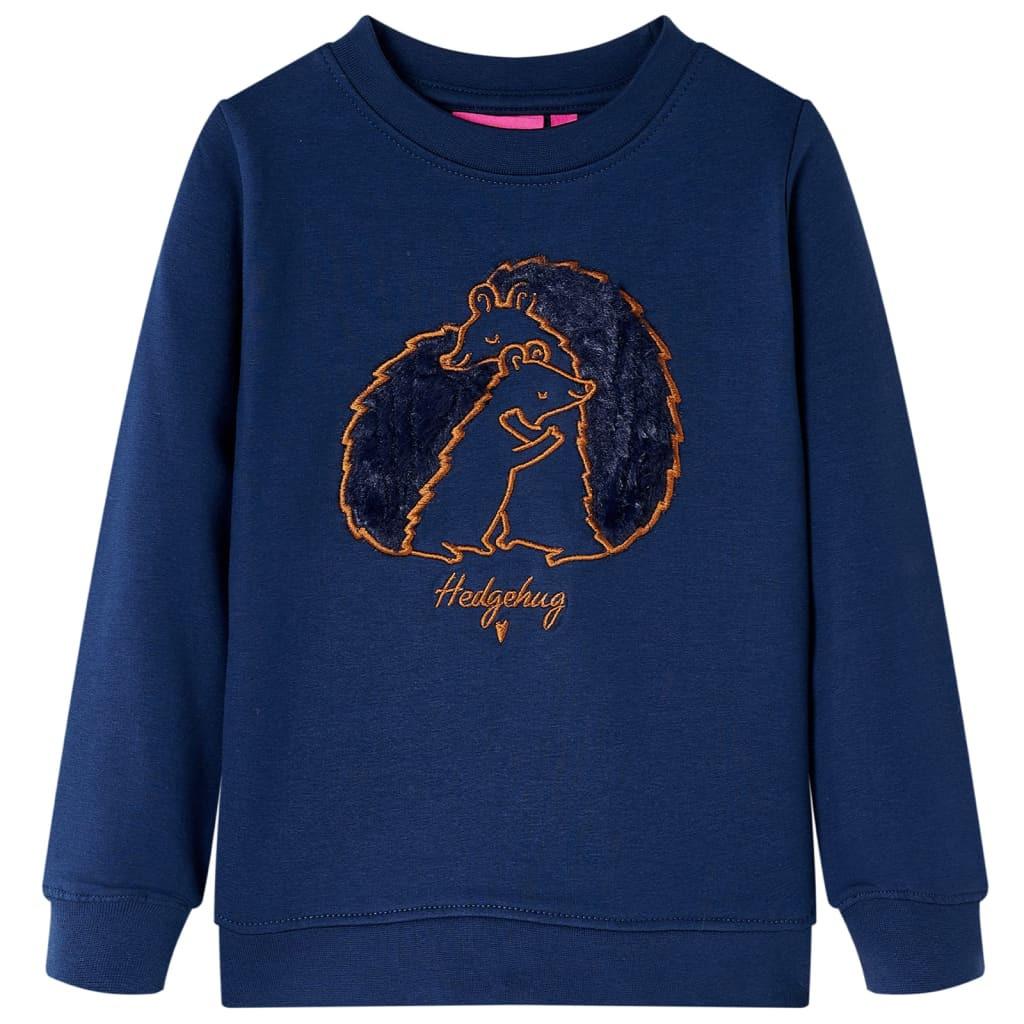 Kinder Sweatshirt Baumwolle Mädchen Blau 116 von VidaXL