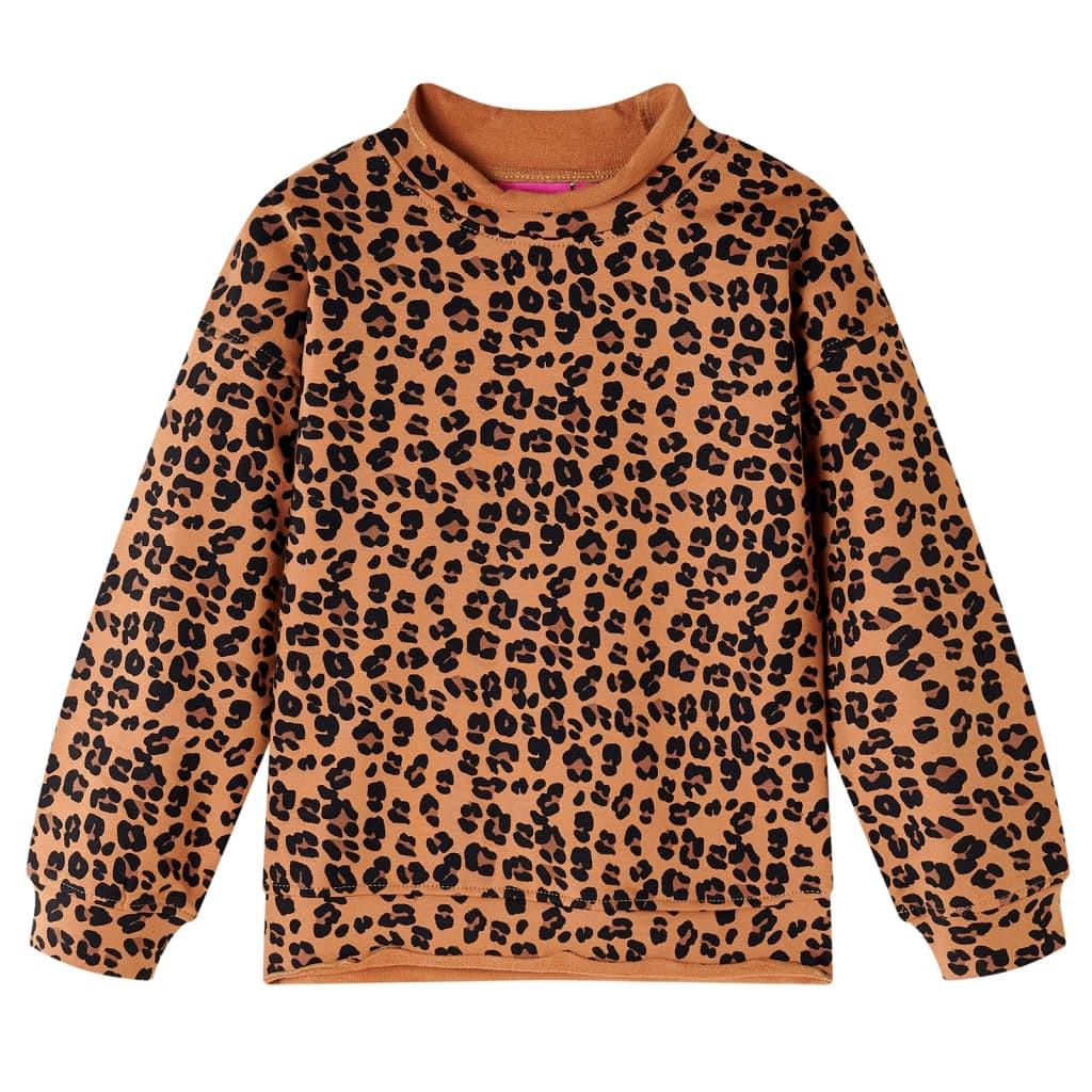 Kinder Sweatshirt Baumwolle Mädchen Braun 128 von VidaXL