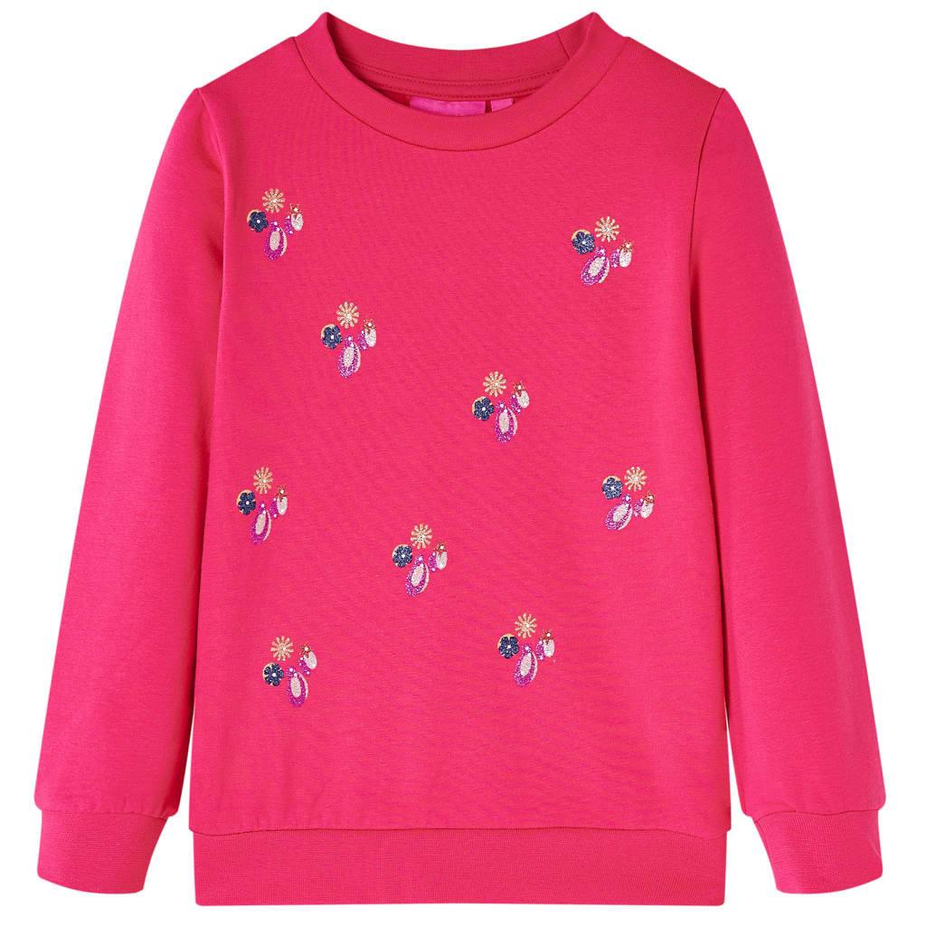 Kinder Sweatshirt Baumwolle Mädchen Pink 104 von VidaXL