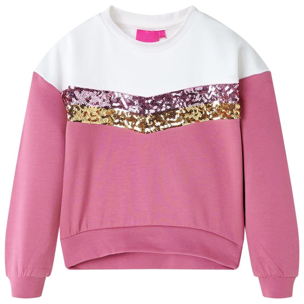 Kinder Sweatshirt Baumwolle Mädchen Pink 104 von VidaXL