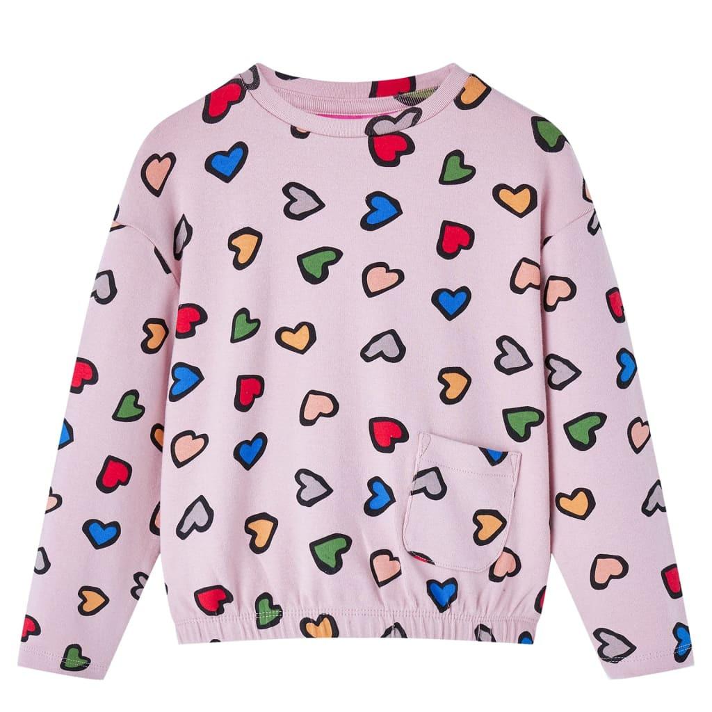 Kinder Sweatshirt Baumwolle Mädchen Pink 116 von VidaXL