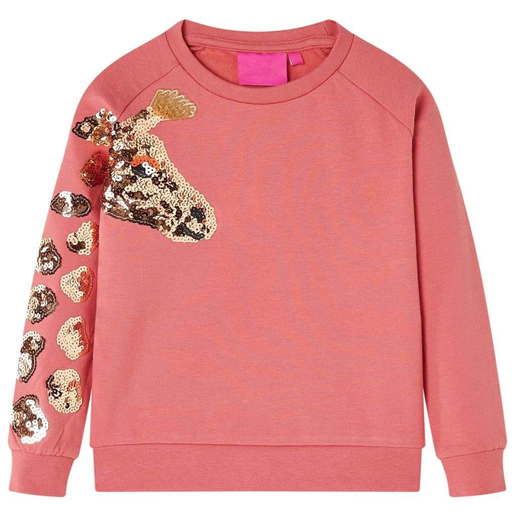 Kinder Sweatshirt Baumwolle Mädchen Pink 116 von VidaXL