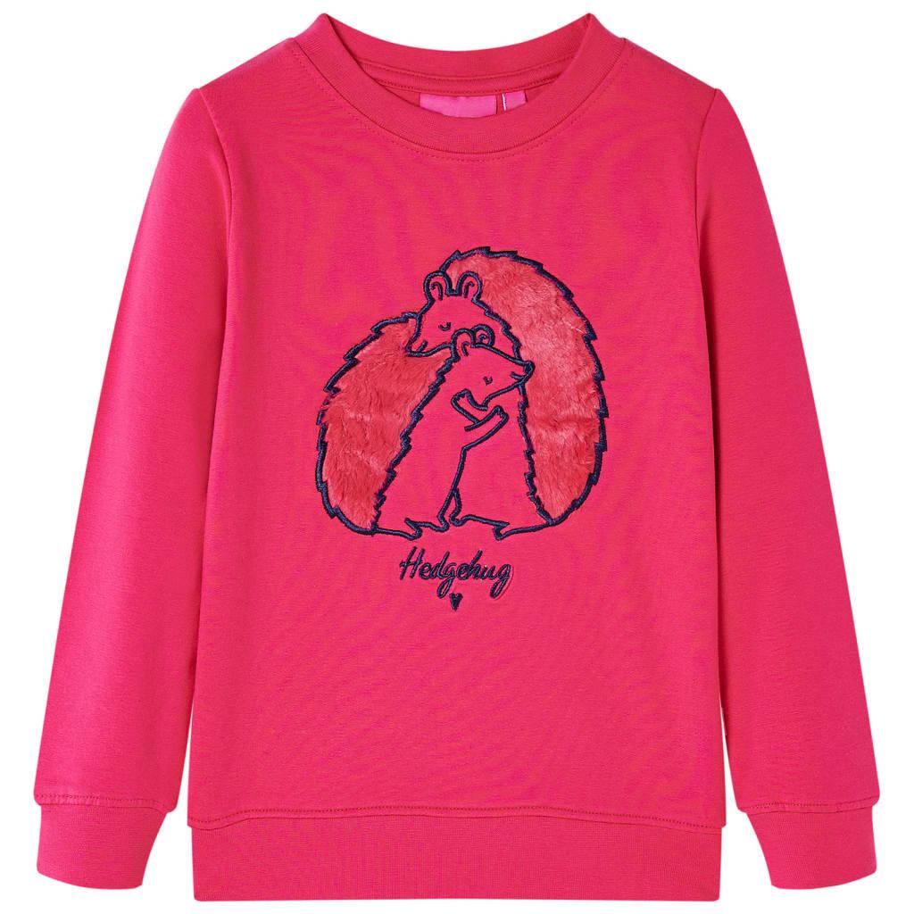 Kinder Sweatshirt Baumwolle Mädchen Pink 116 von VidaXL