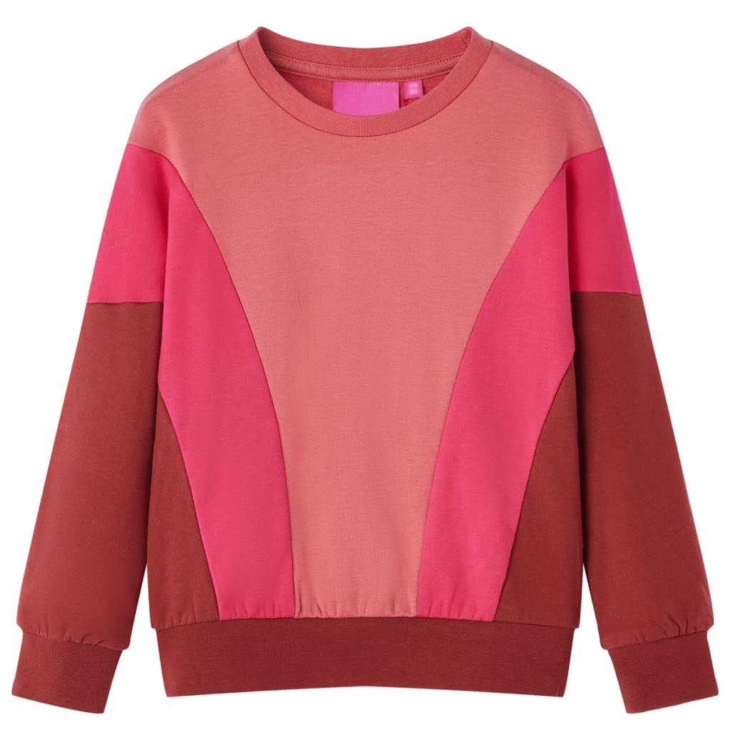 Kinder Sweatshirt Baumwolle Mädchen Pink 116 von VidaXL