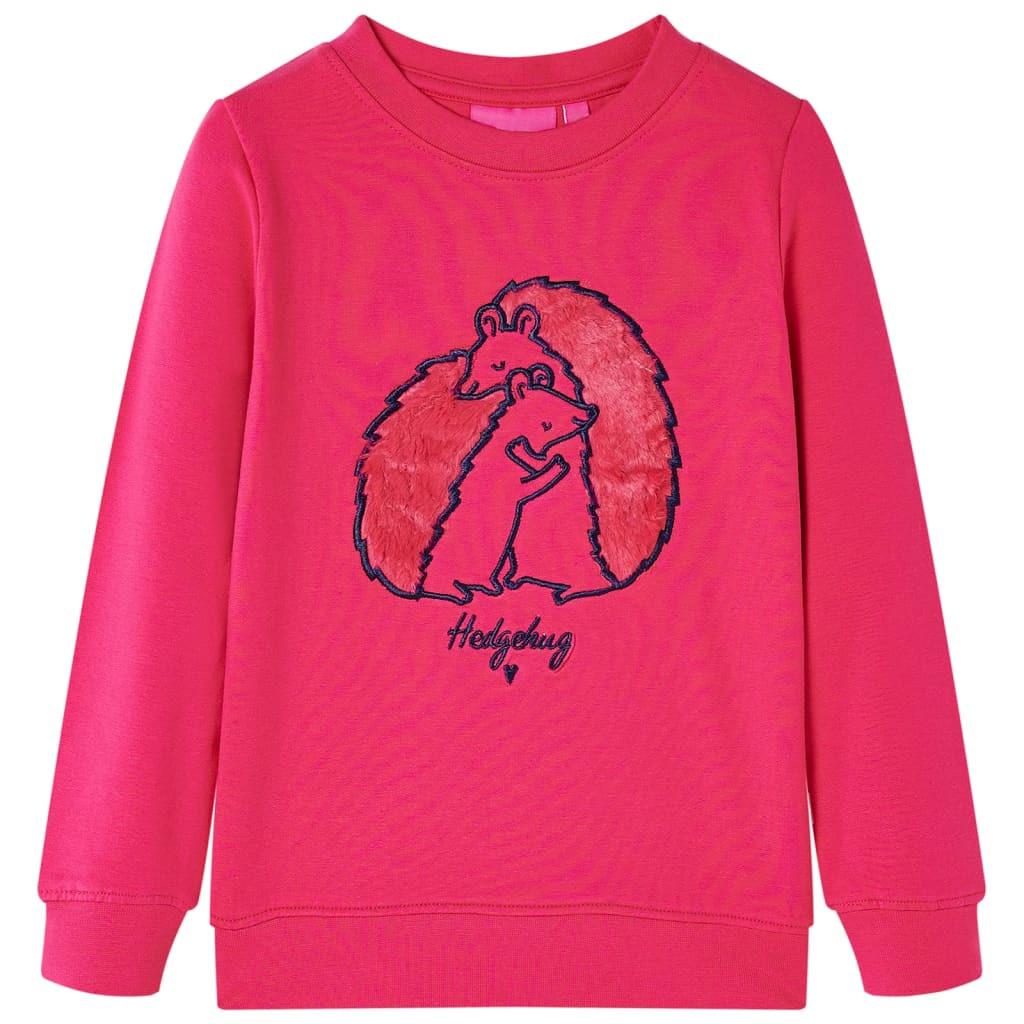 Kinder Sweatshirt Baumwolle Mädchen Pink 128 von VidaXL