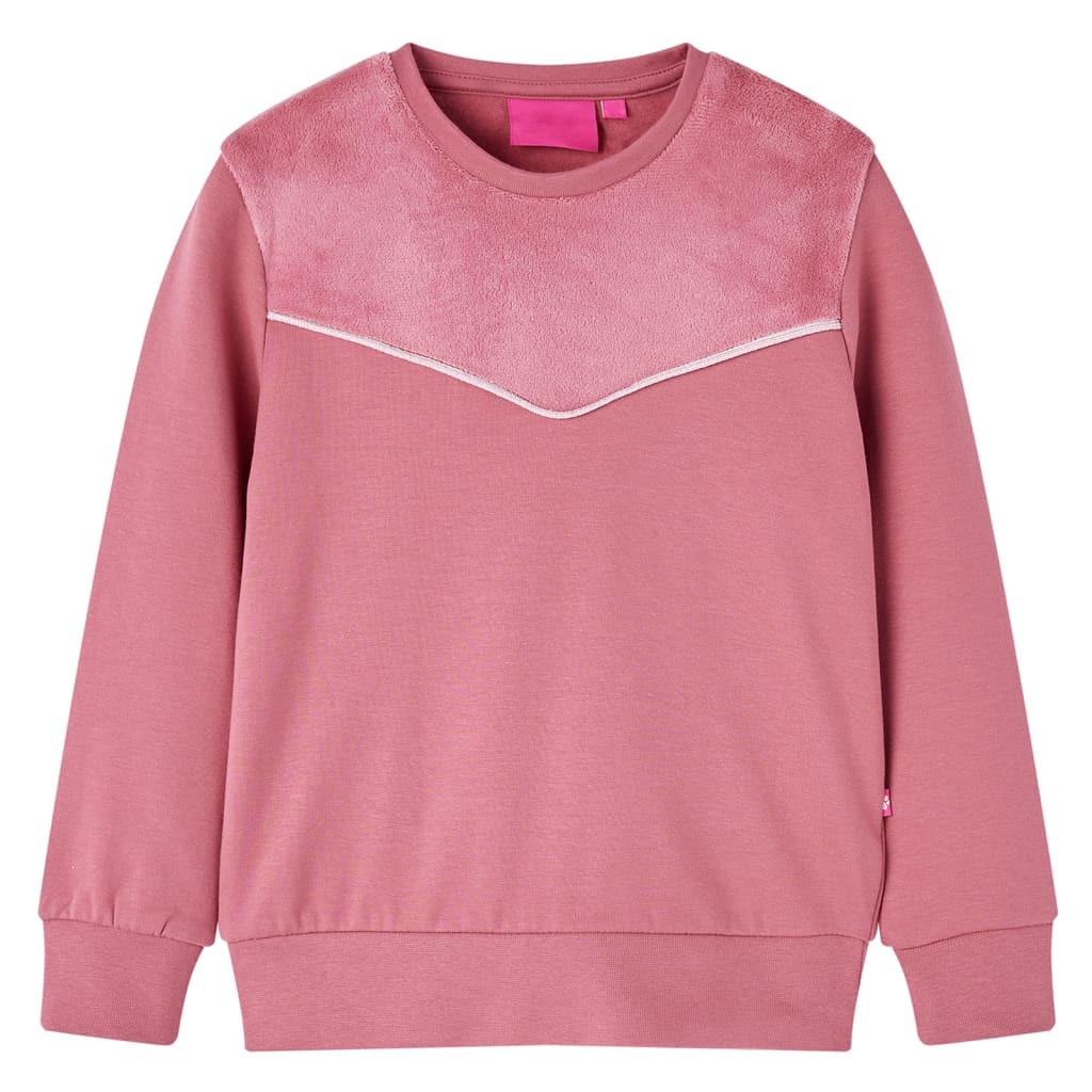 Kinder Sweatshirt Baumwolle Mädchen Pink 128 von VidaXL