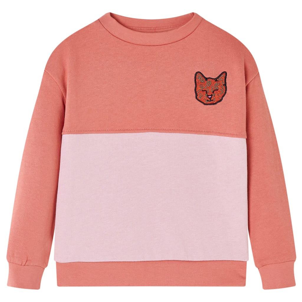 Kinder Sweatshirt Baumwolle Mädchen Pink 128 von VidaXL