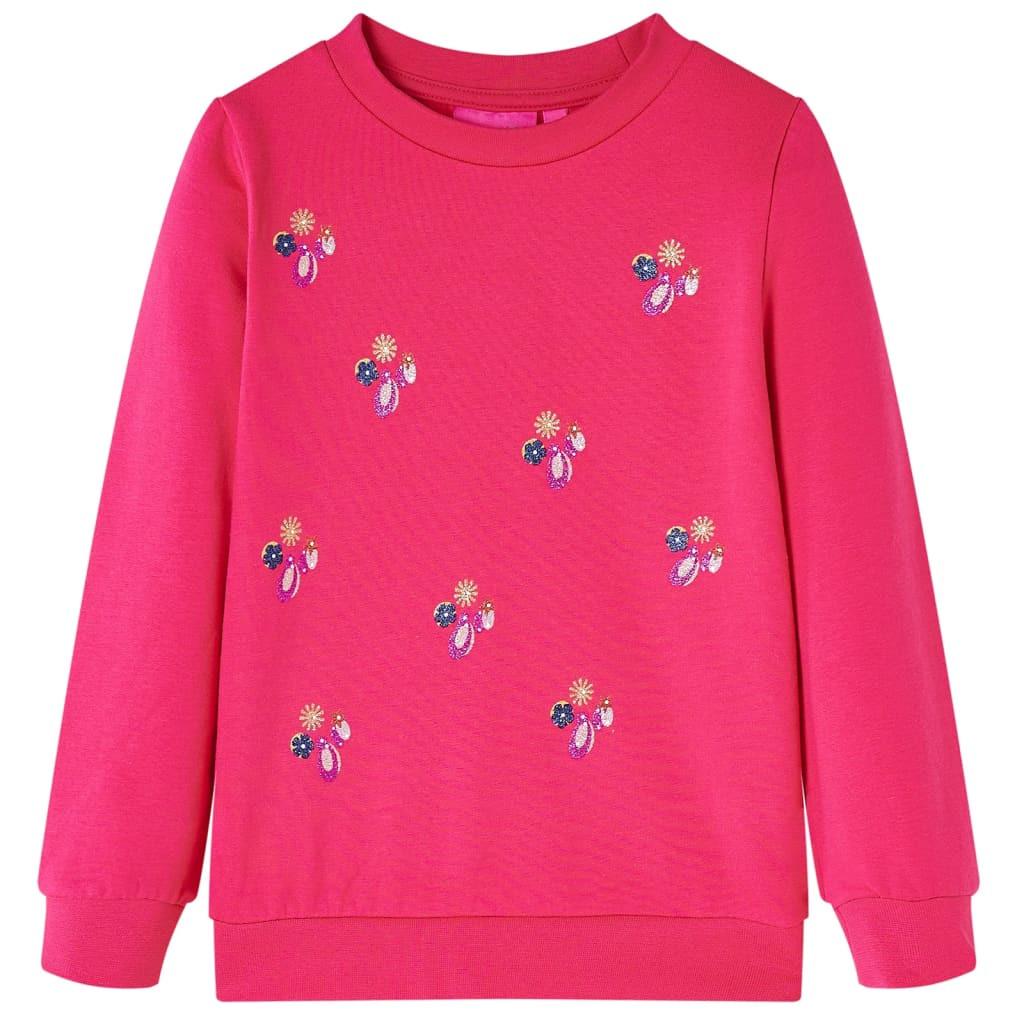 Kinder Sweatshirt Baumwolle Mädchen Pink 140 von VidaXL