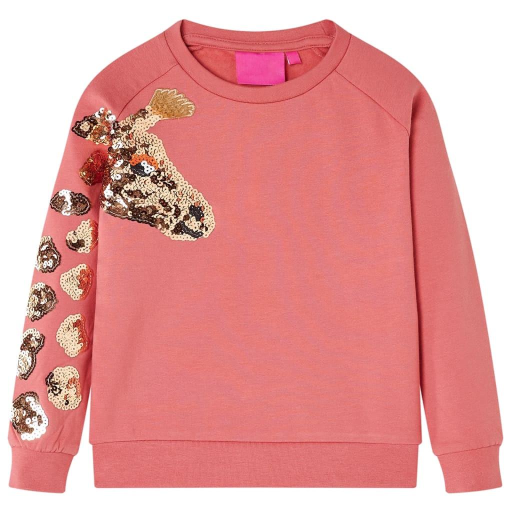 Kinder Sweatshirt Baumwolle Mädchen Pink 140 von VidaXL