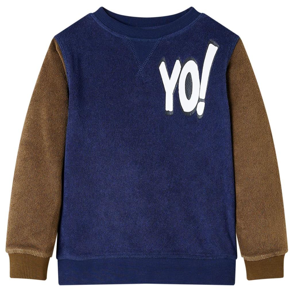 Kinder Sweatshirt Gewebe Jungen Blau 128 von VidaXL