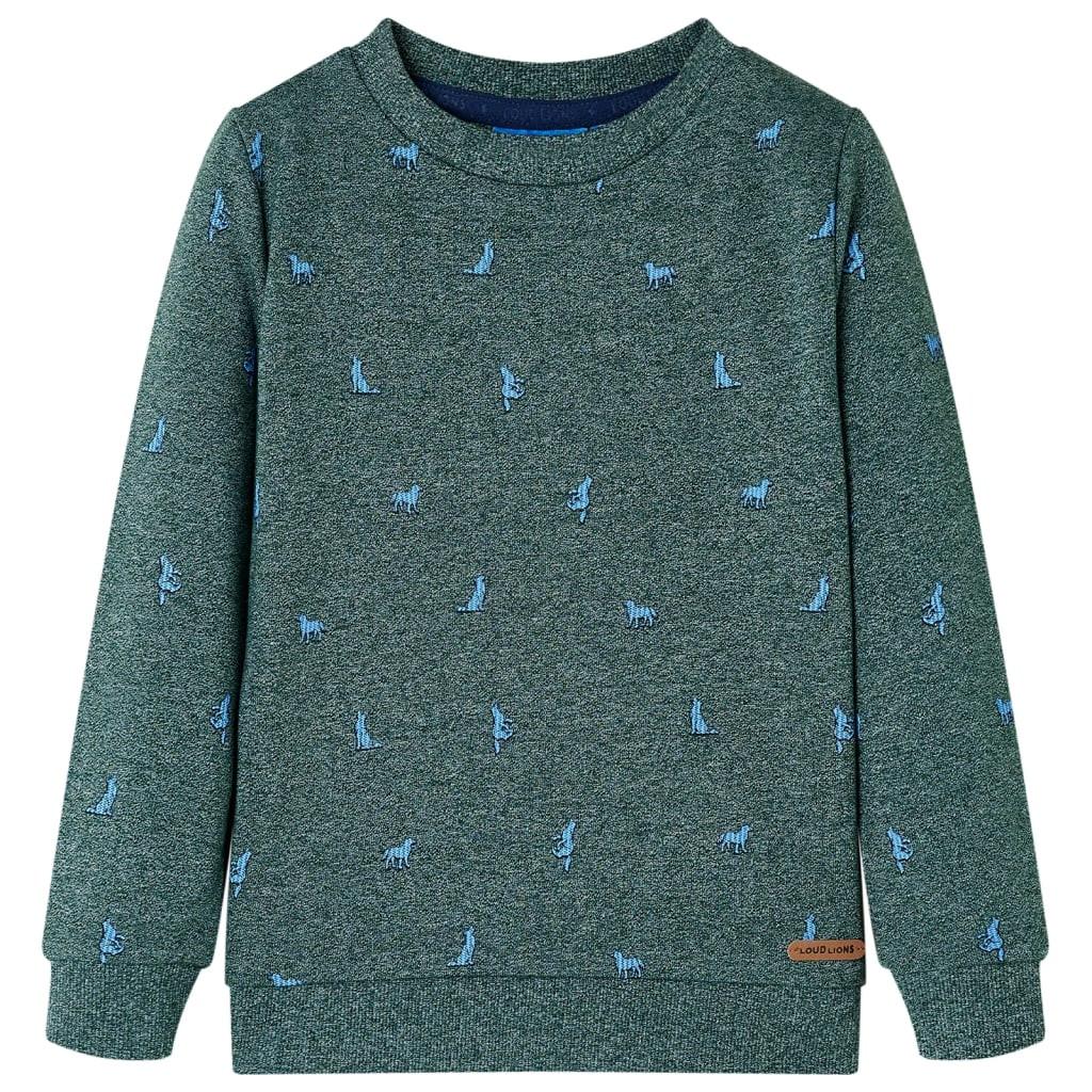 Kinder Sweatshirt Gewebe Mädchen Grün 128 von VidaXL