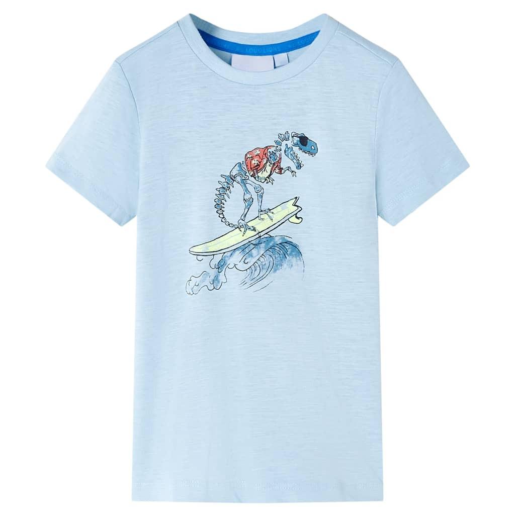 Kinder T-shirt Baumwolle Mädchen Blau 116 von VidaXL
