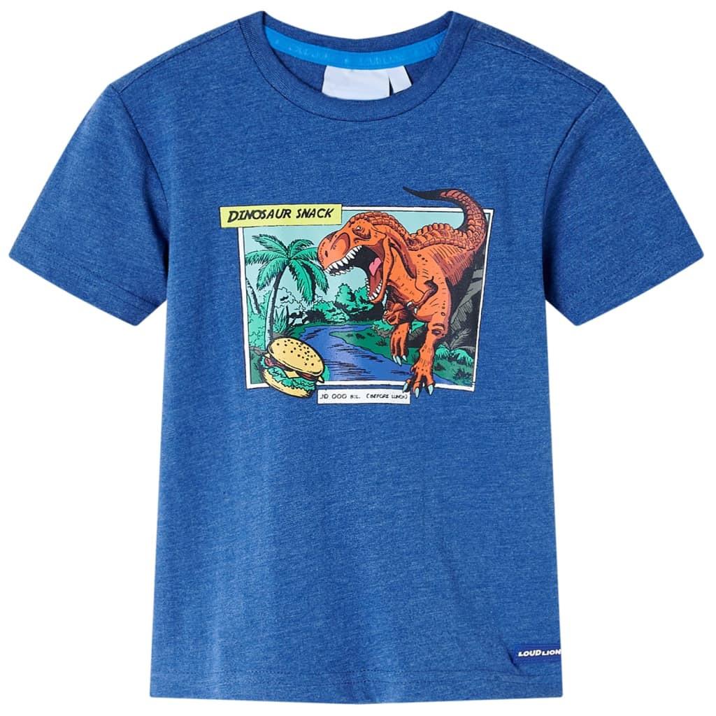 Kinder T-shirt Baumwolle Mädchen Blau 128 von VidaXL