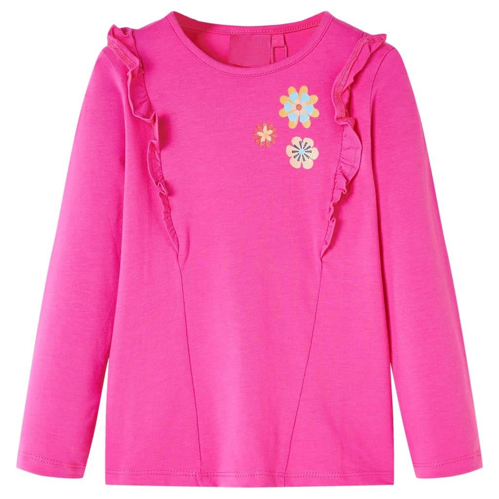 Kinder T-shirt Baumwolle Mädchen Pink 116 von VidaXL